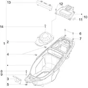 Logement casque - Dessous de selle