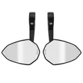REAR-VIEW MIRROR MOTORCYCLE AVOC NEBRASKA ALUMINIUM BLACK WITH ADAPTER PLASTIC FITTING EXTREMITE HANDLEBAR 22,2 OR 25,4 mm (PAIR) (CE APPROVED)