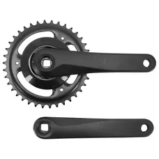 CITY CRANKSET/MTB PROWHEEL MANIVELLES ALUMINIUM BLACK 170 mm 38D. CHAIN 2.38 (3/32") (HOUSING 119 mm)
