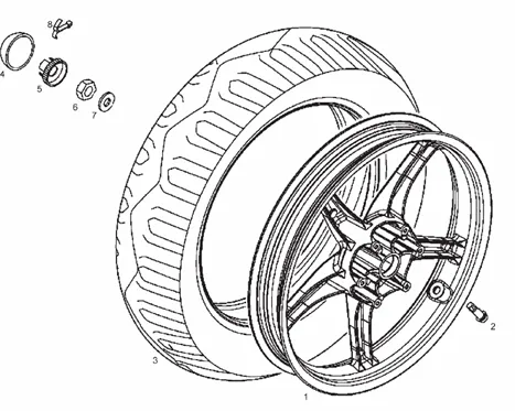Roue arrière