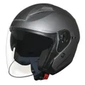 OPEN-FACE HELMET MT HELMETS BOULEVARD SV DOUBLE VISORS SOLID COLOUR GREY TITANIUM MATTE XS