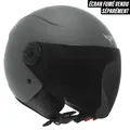 OPEN-FACE HELMET SCOOTER ADX AJ020 MATTE GREY XS (SINGLE VISOR) (ECE 22.06)