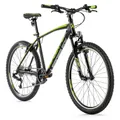 CONVENTIONAL BICYCLE MTB 26 LEADER FOX MXC BLACK MATTE/GREEN 8-SPEED FRAME 18 INCHES (SIZE JUNIOR GARCON 156 TO 164 cm)