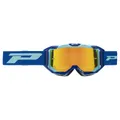 MASQUE/LUNETTES CROSS PROGRIP 3303 FL VISTA MULTILAYERED BLEU/TURQUOISE ECRAN MIROIR JAUNE ANTI-RAYURES/ANTI U.V./ANTI-BUEE (HOMOLOGUE CE-EN-N- AC-96025 REV.2)