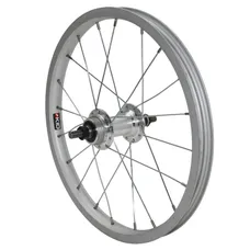 MTB WHEEL BRAKE SHOE 16" REAR 16X1,75 ALUMINIUM HUB STEEL AXLE PLEIN FREEWHEEL 1-SPEED (SOLD WITHOUT NUT 9X100)