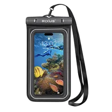 ETUI/POCHETTE SMARTPHONE MOUNT/TELEPHONE RIXUS UNIVERSAL WATERPROOF BLACK WITH SANGLE (SOLD INDIVIDUALLY) -RXBG20
