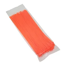 COLLIER DE SERRAGE NYLON TYPE RILSAN 3,6x250mm ORANGE FLUO (VENDU PAR 100) -P2R