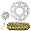 KIT CHAINE ADAPTABLE KYMCO 125 CK1 2014>2017 428 15x38 (DIAM COURONNE 58/90/8.5/10.5) (DEMULTIPLICATION ORIGINE) -AFAM
