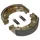 BRAKE SHOE SET SCOOTER NEWFREN FOR DERBI 50 ATLANTIS 2-STROKE/4-STROKE/SUZUKI 50 KATANA DIAMETER 120X25 MM (GF1233)