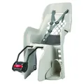 PORTE BEBE/SIEGE ENFANT ARRIERE POLISPORT A FIXER SUR CADRE JOY CREME COUSSIN GRIS (9 A 22Kgs) HOMOLOGUE EN 14344