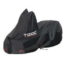 PROTECTIVE COVER MOTORCYCLE TAAC ULTRA HYDROSCUD POLYURETHANE WATERPROOF/WATERPROOF 5000 mm SIZE S BLACK (186X86X124CM) (STRAP ANTI-FLOATING/EYELET LOCK/INSERT RESISTANT CHALEUR 150-)
