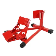 BLOQUE/CALE/ETAU DE ROUE MOTO P2R AVANT AUTO-BLOQUANT COMPATIBLE ROUE 16 à 21" ACIER ROUGE