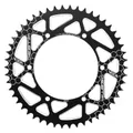 ADAPTABLE REAR SPROCKET 50CC GEARED MOTORCYCLE VOCA BESTIA DERBI 50 GPR NUDE 2004>, GPR RACING 2004>, SENDA DRD 2007>/APRILIA 50 RS4 2011>2020/GILERA 50 SMT 2013> 420 50 DTS ALUMINIUM CNC BLACK (DIAMETER 108/123/6.5)
