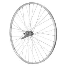 CITY WHEEL BRAKE SHOE TORPEDO REAR 700 X 35 - 28'' RIM ALUMINIUM HUB STEEL RETROPEDALAGE 1-SPEED WITH SPROCKET (COASTER BRAKE) RIM 21C (35-622)