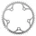 PLATEAU PISTE 5BRA D.130 TA ALIZE 50DTS ARGENT ALU 7075 POUR CHAINE 3.17mm (1"1/8)