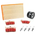 KIT ENTRETIEN MOTO ADAPTABLE BMW S 1000 XR 2014>2019 PLAQUETTE METAL FRITTE (PACK 9 PIECES) -SELECTION P2R PREMIUM