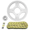 KIT CHAINE ADAPTABLE HYOSUNG 125 GV AQUILA 2001>2010 428 13x48 (DIAM COURONNE 58/78/8.5) (DEMULTIPLICATION ORIGINE) -AFAM