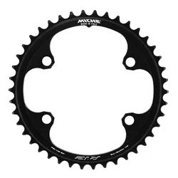 ROAD CHAINRING 4-BOLT DIA. 110 FOR SHIMANO 105 R7100/ULTEGRA R8100 MICHE 42T INNER BLACK 12-SPEED