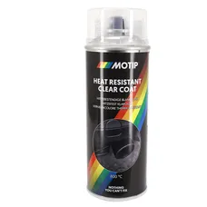 BOMBE DE PEINTURE MOTIP PRO HAUTE TEMPERATURE 800 VERNIS TRANSPARENT AEROSOL 400ml (04033)