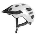 CASQUE VELO ADULTE ABUS VTT MOTRIP BLANC BRILLANT TAILLE M (54-58cm) REGLAGE MOLETTE