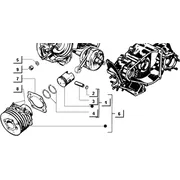 Ensemble cylindre - piston - axe de piston