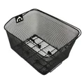 REAR BASKET STEEL NID ABEILLE NEWTON BLACK WITH ANSE MOUNTING KIT ETAU ON HOLDER-BAGAGE (L40 X L30 X H20)