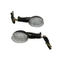 CLIGNOTANT MOTO AVOC ISUMI 18 LEDS BASE ABS TRANSPARENT/NOIR (L 110mm / H 43mm / L 54mm) (HOMOLOGUE ECE) (PAIRE)