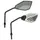 REAR-VIEW MIRROR SCOOTER REPLAY ARROW WHITE ROD BLACK DIAMETER 8 mm (PAIR) **