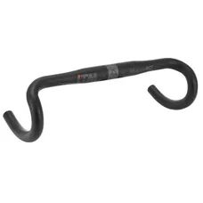 ROAD HANDLEBAR ITM ALCOR ALUMINIUM BLACK MATTE 31,8 L 40 OUTER (AXLE-AXLE 38 cm) 295 g DECO BLANCHE
