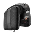 DOUBLE BICYCLE PANNIER/TRUNKBAG IBERA COMMUTER BLACK 15L MOUNTING KIT REAR WITH PLAQUE SUPPLIED FOR ALL CARRIER (37X22X25CM)