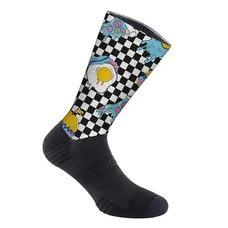 SOCKS/ANKLE SOCKS SUMMER GIST RANGE PIT STOP DAMIER BLACK AND WHITE COVERING FOOD 38/42 ECOLOGIQUE - HEIGHT 22 cm (PAIR) -5868