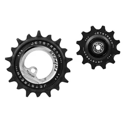 DERAILLEUR JOCKEY WHEEL AOPW TRIPEAK 12-18 TEETH CERAMIC 12X2-SPEED SHIMANO ULTEGRA R8100/105 R7100 SILVER (SET OF 2) (WARRANTY 4 YEARS)