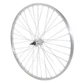 CITY WHEEL BRAKE SHOE 650X30A (26X1 3/8) REAR RIM AND HUB ALUMINIUM AXLE PLEIN FREEWHEEL 7/6/5-SPEED (35-590) (SOLD WITH NUT 10X100) RIM 21C
