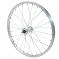 MTB WHEEL BRAKE SHOE 20" ALUMINIUM FRONT HUB ALUMINIUM AXLE PLEIN (SOLD WITH NUT 9X100) RIM 21C 28 SPOKES