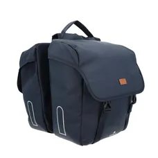 DOUBLE BICYCLE PANNIER HAPO.G 2X13,5L BLUE (35X34X13CM) - MOUNTING KIT SANGLES REGLABLES AND VELCROS ON CARRIER