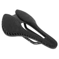 SADDLE 3D CARBON T801 BLACK OUVERTE 245X143 RAIL CARBON BASE NYLON MATTE WEIGHT 195 g (WEIGHT MAX 90 kg) -NEWTON