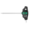 CLE TORX MANCHE EN T WERA 467 HF T10x100mm NOIR/VERT (VENDU A L'UNITE) -MARQUE ALLEMANDE POUR LES ATELIERS
