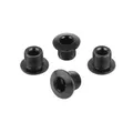 CHAINRING BOLT SET SAMOX STEEL BLACK COMPATIBLE SINGLE CHAINRING 4 ARMS (SET OF 4) - SCREW M8X0.75X6.35L