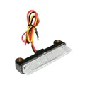 FEU ARRIERE UNIVERSEL REPLAY A LEDS BARETTE TRANSPARENT/NOIR AVEC STOP (6 LEDS ROUGES) (HOMOLOGUE CE)