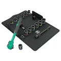 RATCHET WERA 8100 SB ZYKLOP COMFORT 3/8 METRIC WITH SOCKETS/BUSHES AND RALLONGE BLACK/GREEN (SET 16 PIECES) -BRAND GERMAN FOR THE WORKSHOPS