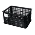 BASKET/CAISSE PLASTIC RECYCLE BASIL BLACK 40L FRONT/REAR (49X36X27CM) (POSSIBILITE OF FIXER WITH REF 150413)