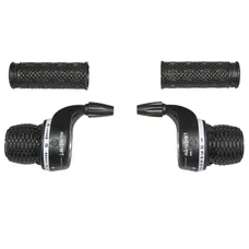 MTB SHIFTER P2R INDEXE TYPE GRIPSHIFT 7-SPEED WITH REVETEMENTS (PAIR) - TWIST GRIP COMPATIBLE SHIMANO