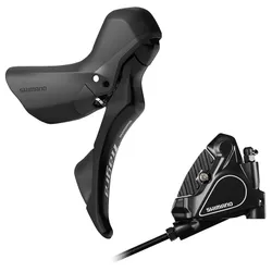 FREIN A DISQUE ROUTE HYDRAULIQUE SHIMANO TIAGRA ARRIERE 11V. R4020 DOUBLE NOIR (LEVIER/MANETTE AVEC ETRIER AILETTE REFROIDISSEMENT BR-RS405+DURITE ASSEMBLE 2200 mm)