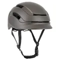 CASQUE VELO ADULTE NEWTON URBAIN COMMUTER ANTHRACITE MAT TAILLE 55-58 REGLAGE MOLETTE / ECLAIRAGE ARRIERE USB 270 g -INCLUS CABLE