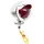FEU/ECLAIRAGE ADDITIONNEL GLIDE CYCLO/MOTO DECORATIF CHROME AVEC CASQUETTE (ECLAIRAGE ROUGE) -SELECTION P2R