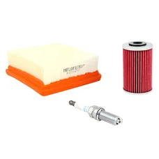 KIT ENTRETIEN MOTO ADAPTABLE KTM 125 DUKE 2011>2016, RC 125 2014>2020, 390 DUKE 2013>2023, RC 390 2014>2024 (PACK 3 PIECES) -SELECTION P2R PREMIUM
