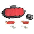 KIT ENTRETIEN MOTO ADAPTABLE HONDA 750 NC X, NC X DCT 2014>2020, NC D INTEGRA 2014>2019 PLAQUETTE METAL FRITTE (PACK 6 PIECES) -SELECTION P2R PREMIUM