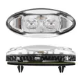 CLIGNOTANT UNIVERSEL REPLAY MINI OVALE 2 LEDS TRANSPARENT/CARBONE (L 60mm / H 25mm / L 15mm) (HOMOLOGUE CE) (PAIRE)