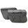 BICYCLE PANNIER SPORFABRIC S202 TRAPEZE STYLE VINTAGE - MOUNTING KIT COURROIE - EFFET CUIR BLACK (LG36XL11XH28) (PAIR)