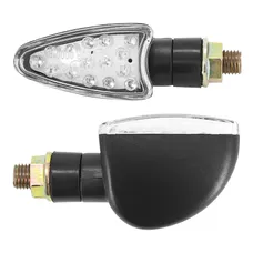 CLIGNOTANT MOTO AVOC TOSA 15 LEDS BASE ABS TRANSPARENT/NOIR (L 68mm / H 28mm / L 42mm) (HOMOLOGUE CE) (PAIRE)